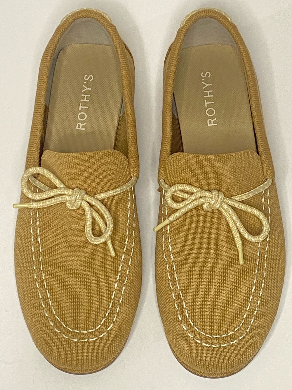Rothy’s The Boat Shoe Driftwood Tan Knit Loafers Women’s Size 10